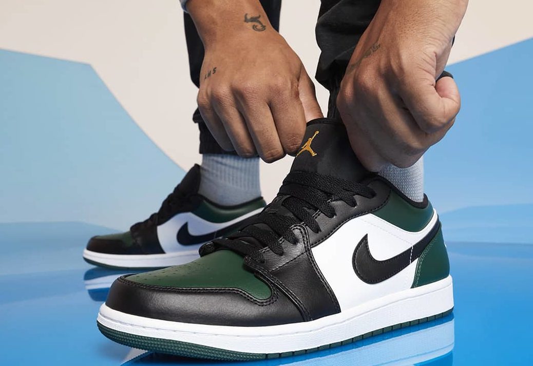Кроссовки Nike Air Jordan 1 Low Green Toe