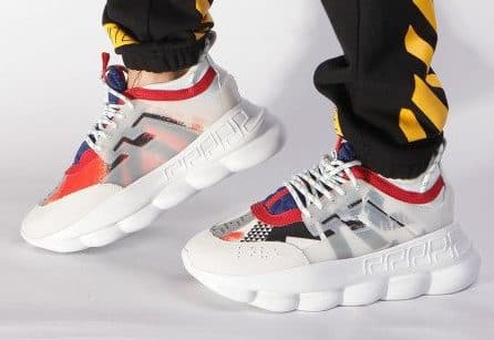 Кроссовки Versace Chain Reaction White Red