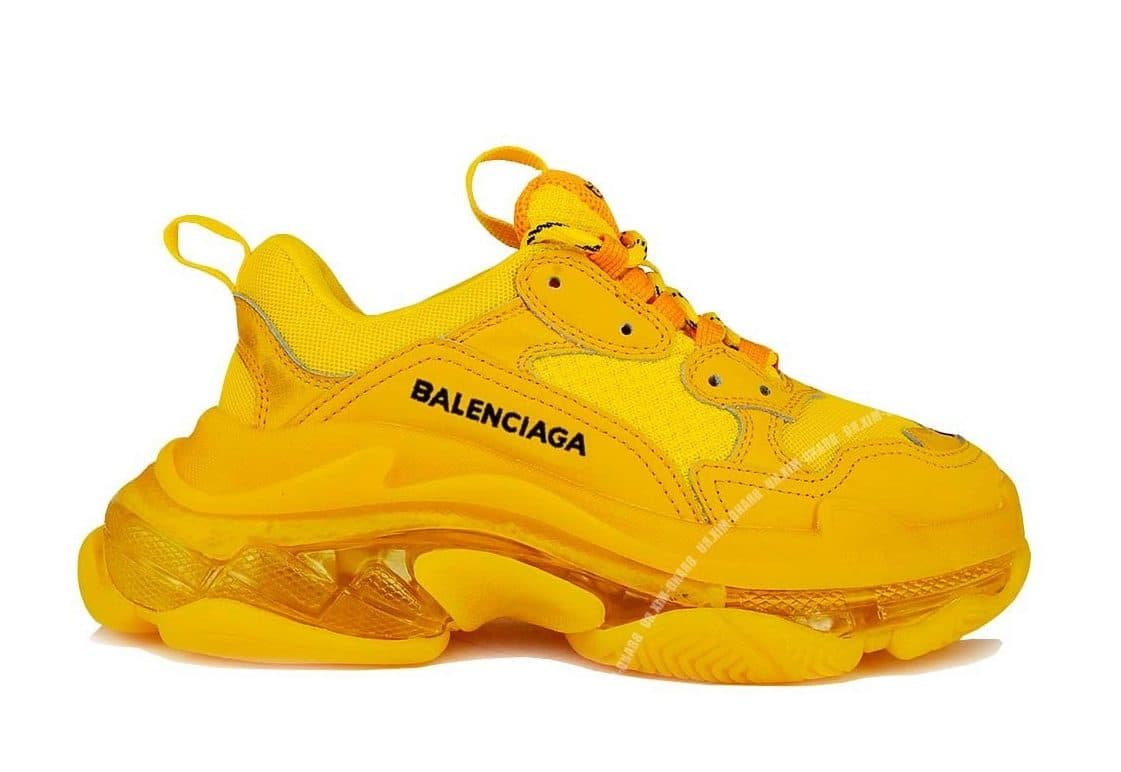 Кроссовки Balenciaga Triple-S Clear Sole Yellow Жёлтые