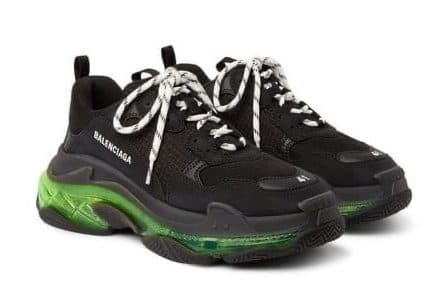 balenciaga triple s black and green