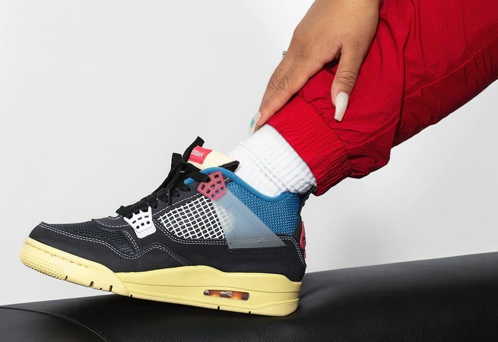 Кроссовки Air Jordan 4 Union Off-Noir Чёрные