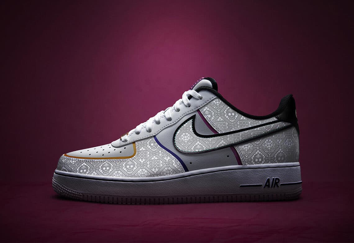 Кроссовки Nike Air Force 1 Day of the Dead Белые