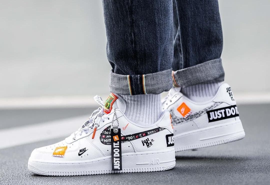 Кроссовки Nike Air Force 1 Just Do It White Белые