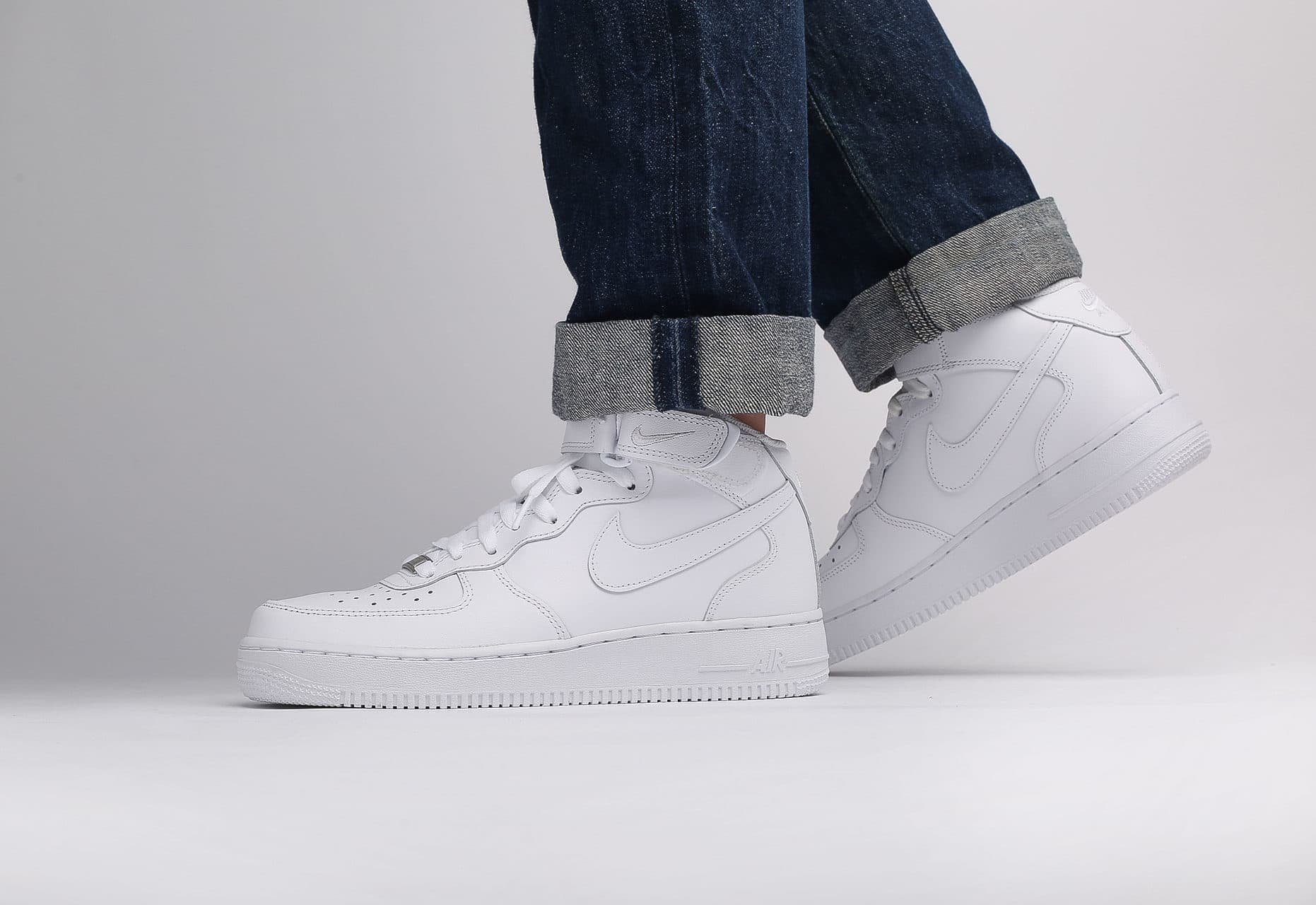 Кроссовки Nike Air Force 1 Mid White Белые