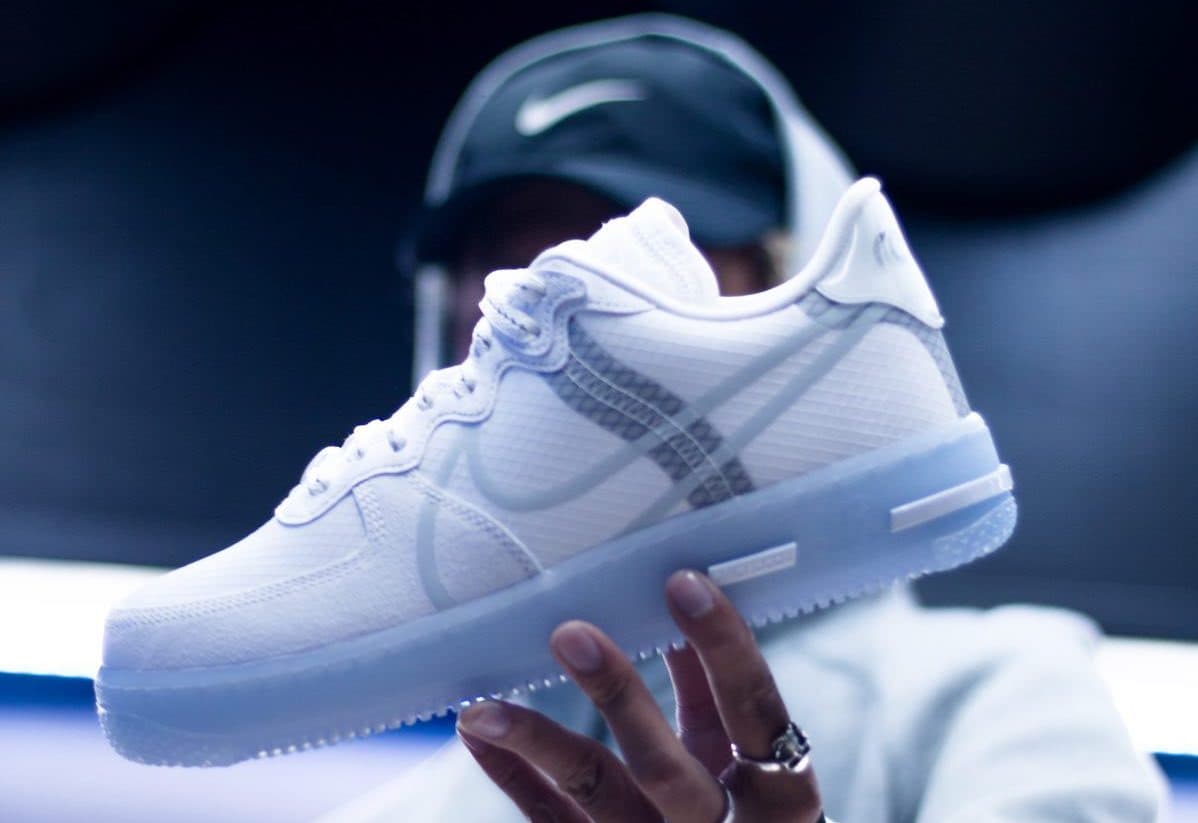 Кроссовки Nike Air Force 1 React White Ice Белые