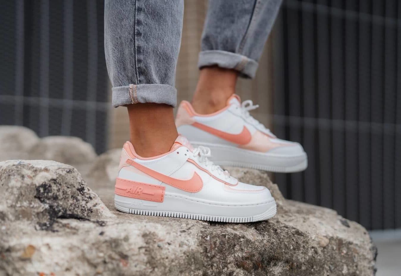 Кроссовки Nike Air Force 1 Shadow Washed Coral Белые