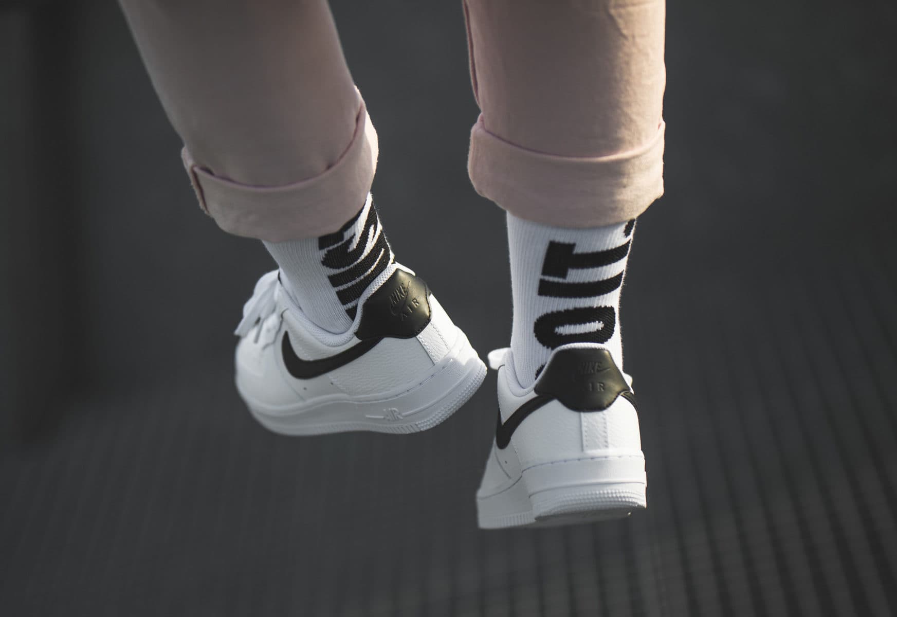 Кроссовки Nike Air Force 1 White Black Белые