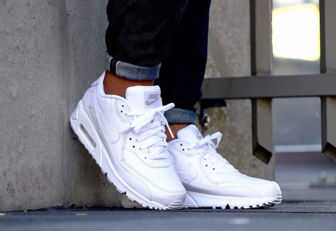 Кроссовки Nike Air Max 90 Leather White Белые