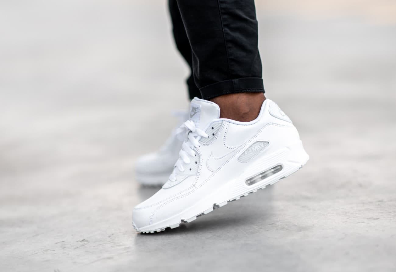Кроссовки Nike Air Max 90 Leather White Белые