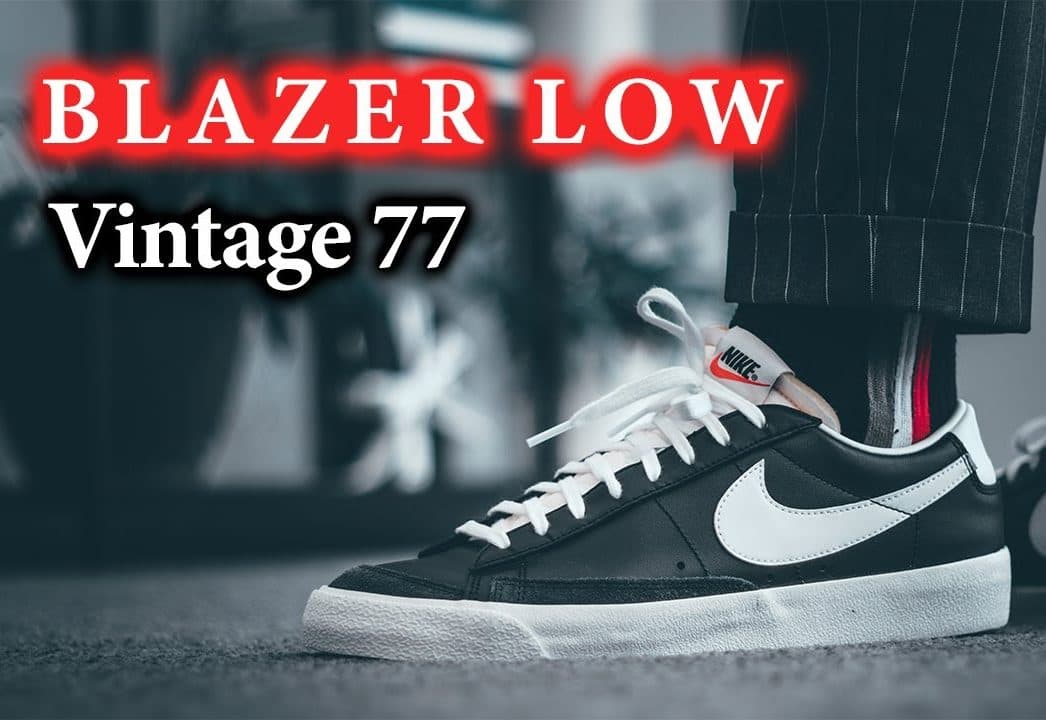 Кроссовки Nike Blazer Low 77 Vintage Black White Чёрные