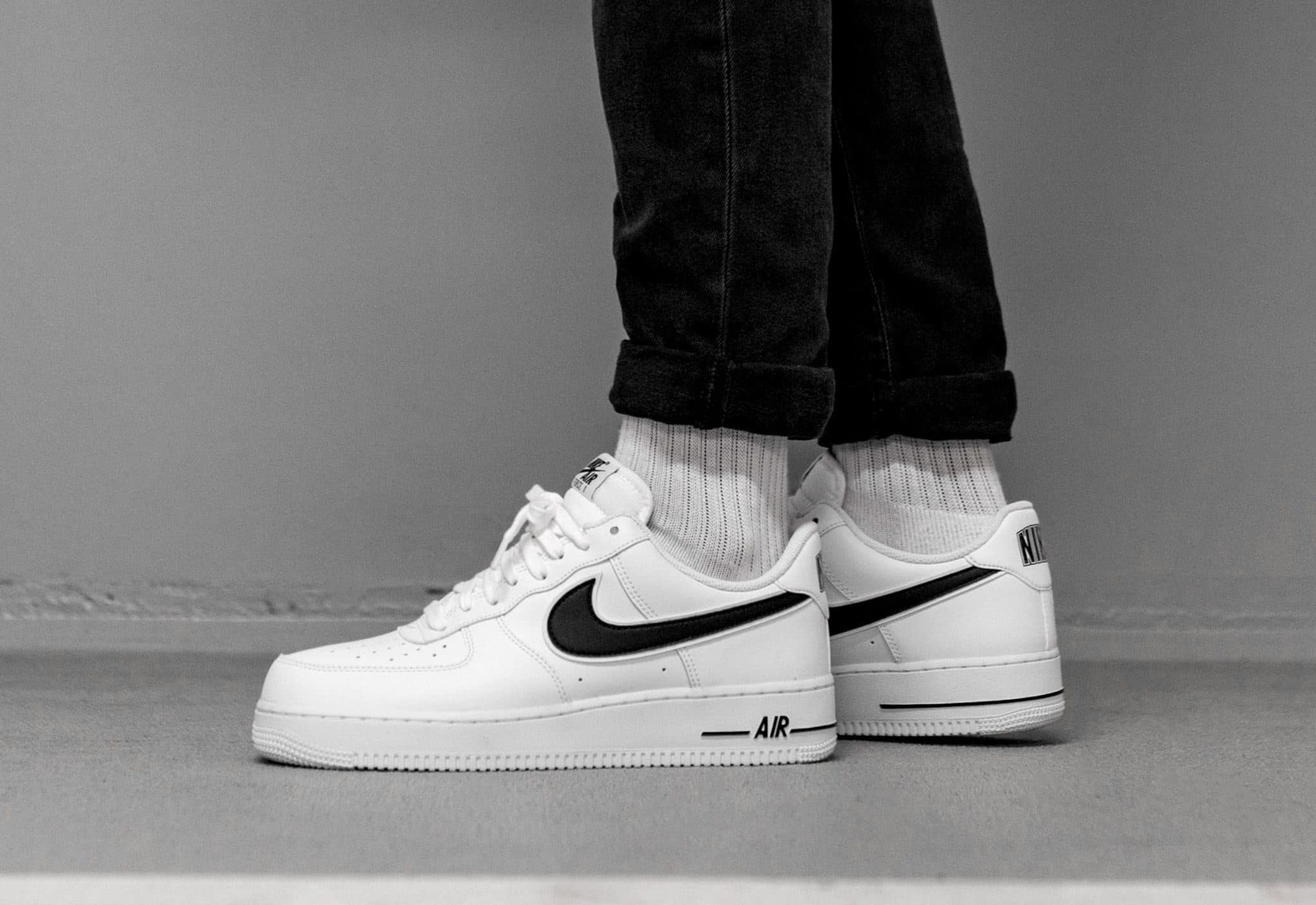 Кроссовки Nike Air Force 1 '07 3 White Black Белые