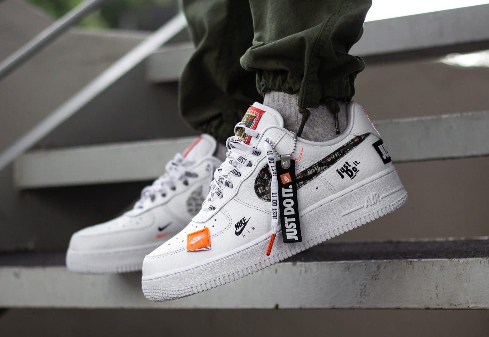 Кроссовки Nike Air Force 1 Just Do It White Белые