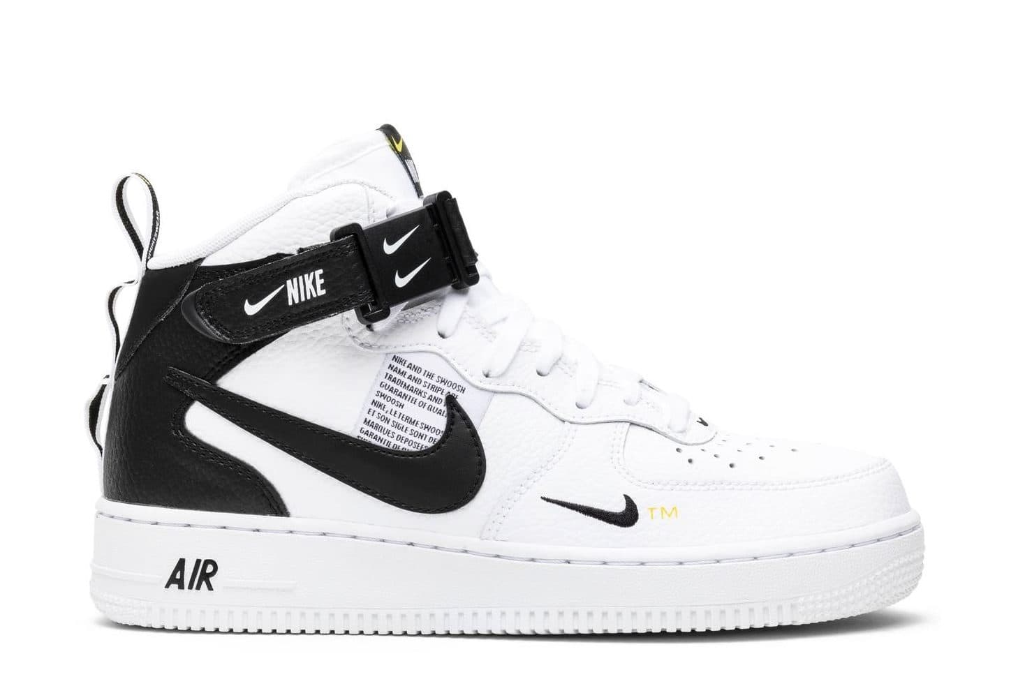 white mid air force