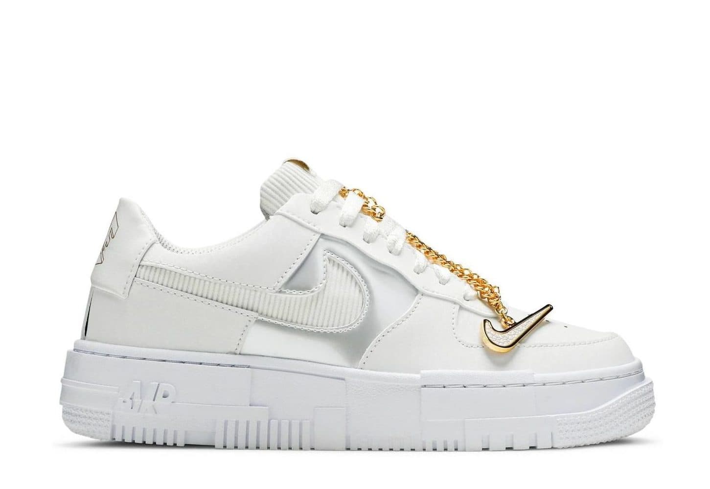 nike gold white