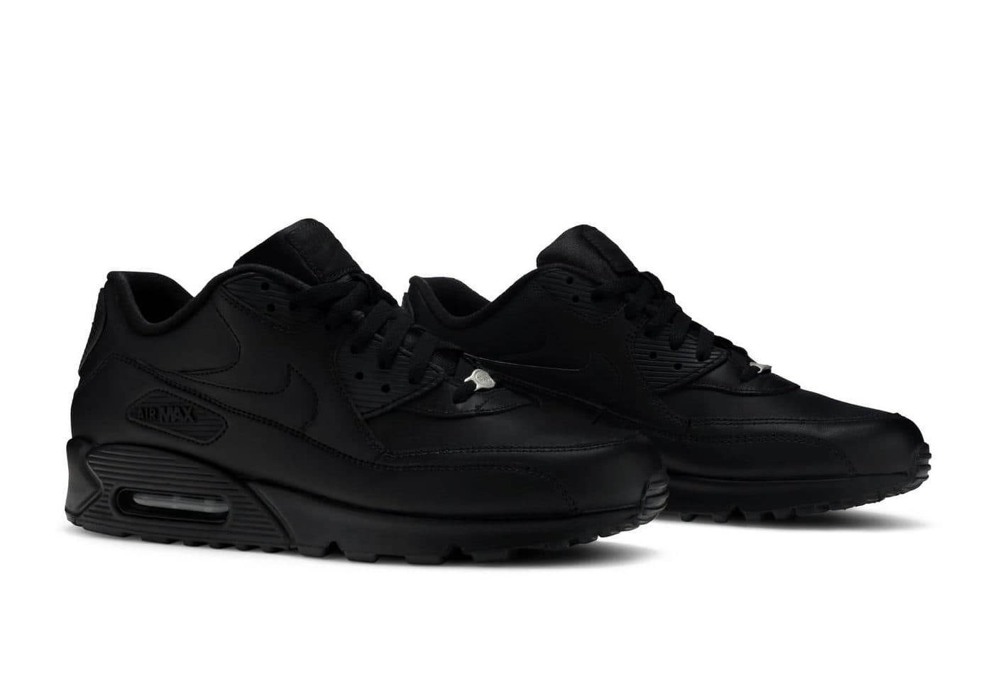 Кроссовки Nike Air Max 90 Leather Black Чёрные