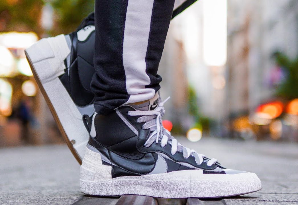 Кроссовки Nike Blazer Mid x Sacai Black Grey