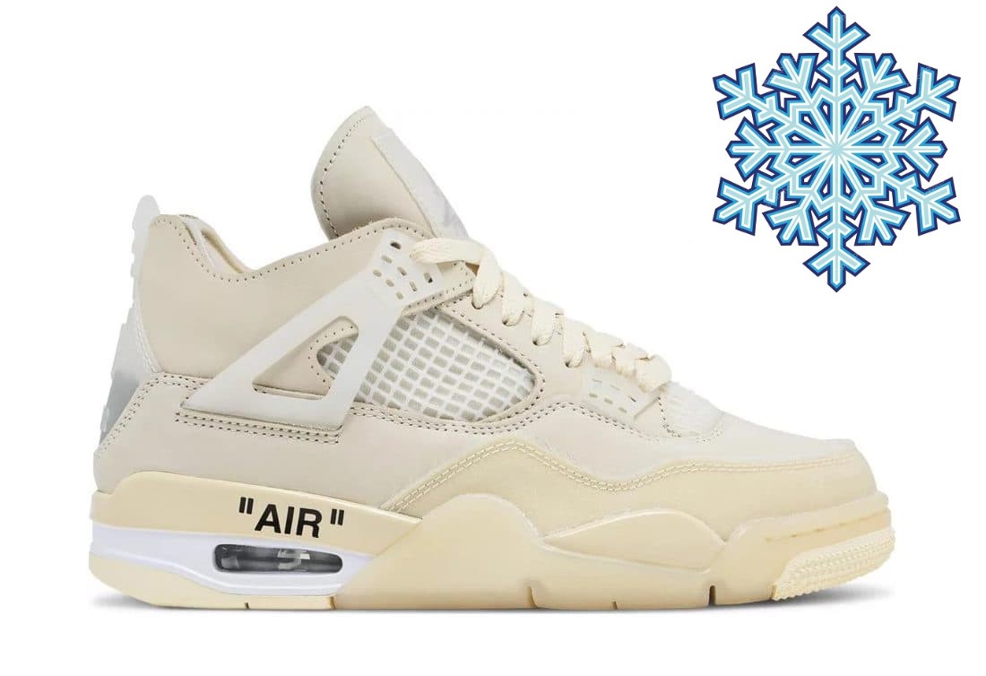 Зимние Кроссовки Nike Air Jordan 4 Off-White Sail