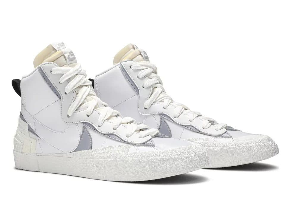 Кроссовки Nike Blazer Mid x Sacai White Grey