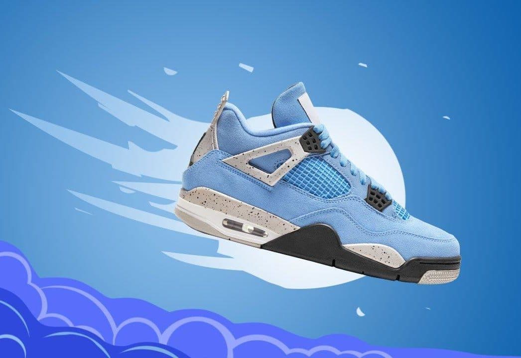 Зимние Кроссовки Nike Air Jordan 4 University Blue