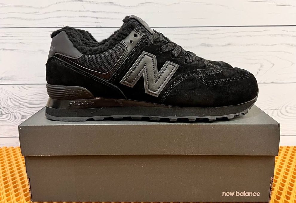 Зимние Кроссовки New Balance 574 Triple Black