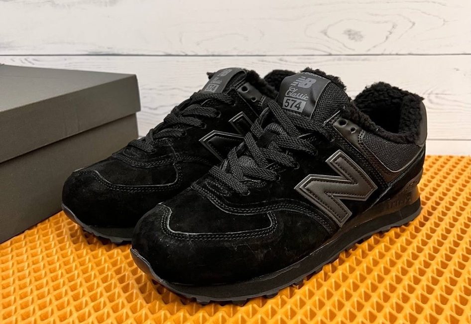 Зимние Кроссовки New Balance 574 Triple Black