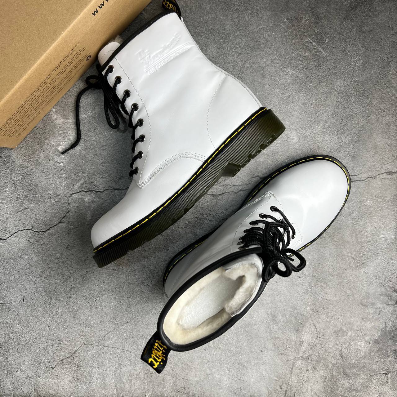 Зимние Ботинки Dr. Martens 1460 White Leather