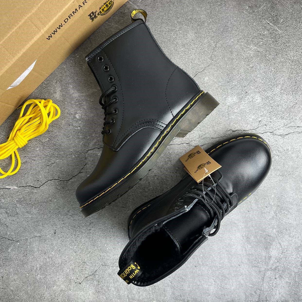 Зимние Ботинки Dr. Martens 101 Smooth Leather Lace Up Boots