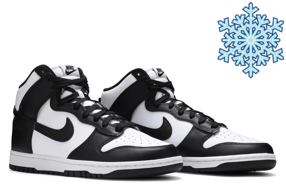 Зимние Кроссовки Nike Dunk High Black White