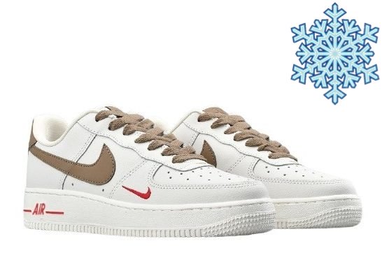 Зимние Кроссовки Nike Air Force 1 Premium White Brown