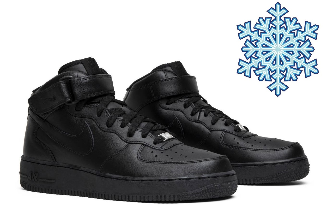 Зимние Кроссовки Nike Air Force 1 Mid Black