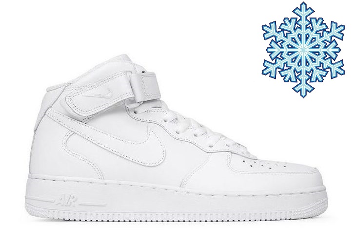 Зимние Кроссовки Nike Air Force 1 Mid White